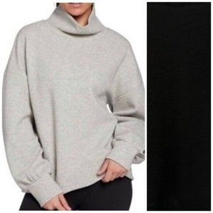 Calia by Carrier Underwood Women's Diamond Knit Turtleneck Sweater Black Sz XL